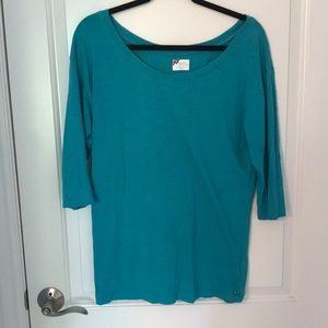 Turquoise Zinni by Garnet Hill Shirt (Medium)
